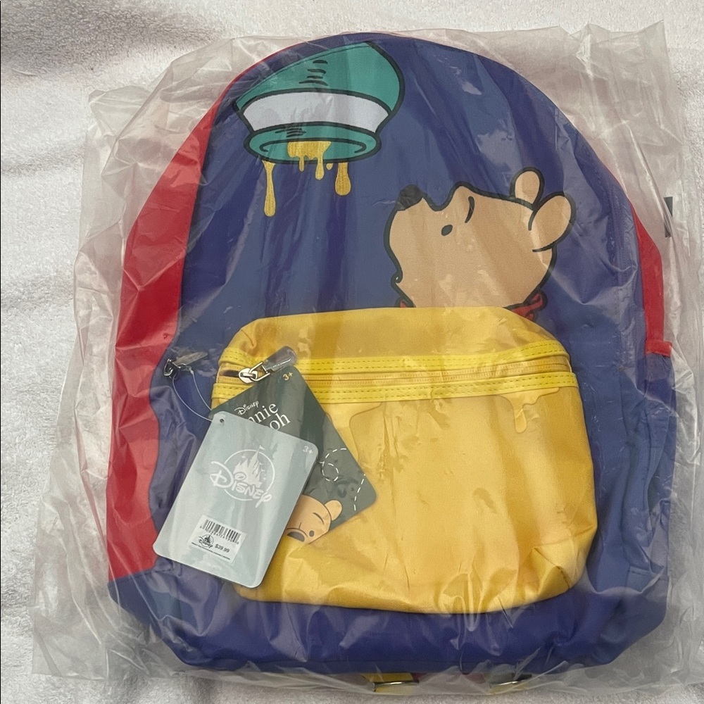 Disney Winnie the Pooh Blue, Yellow & Red Backpack